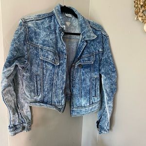 Vintage jean acid wash jacket
